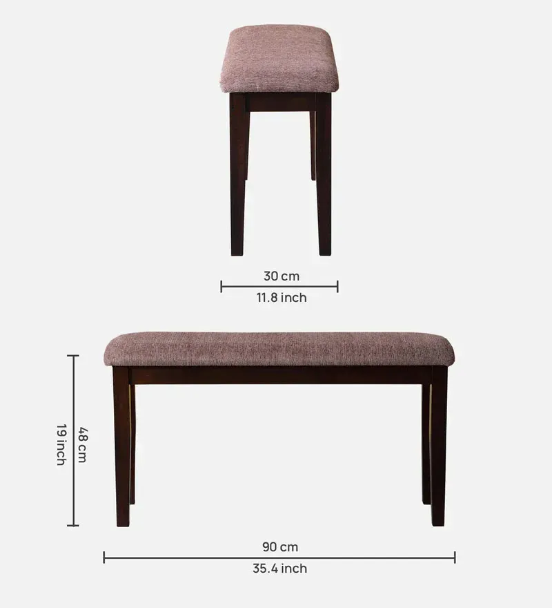 Ramen Solid Wood 6 Seater Dining Set in Cappucino Brown Finish With Bench.jpg3.webp